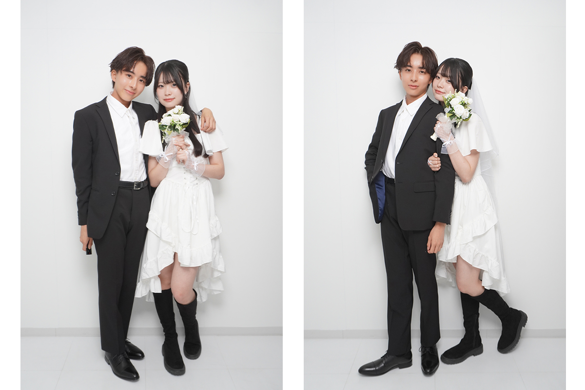 撮影ブースBで撮影した女性2人のセルフ写真