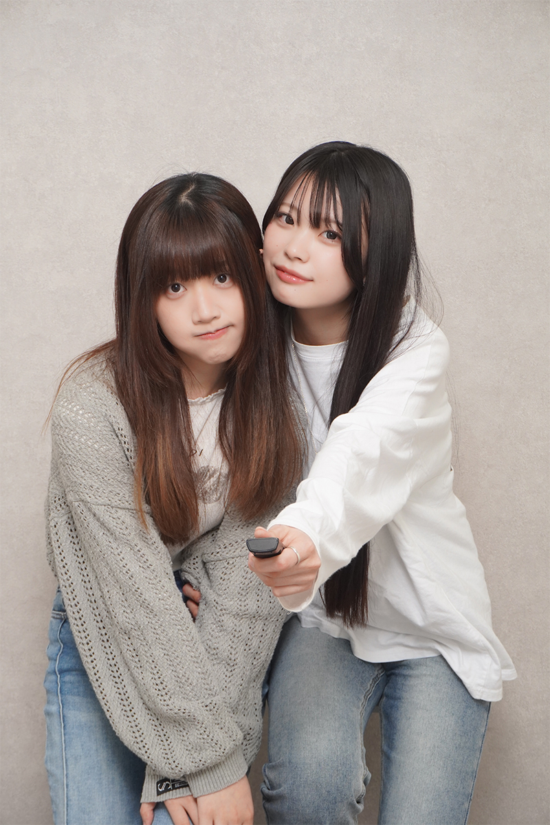 友達と撮影中のようす